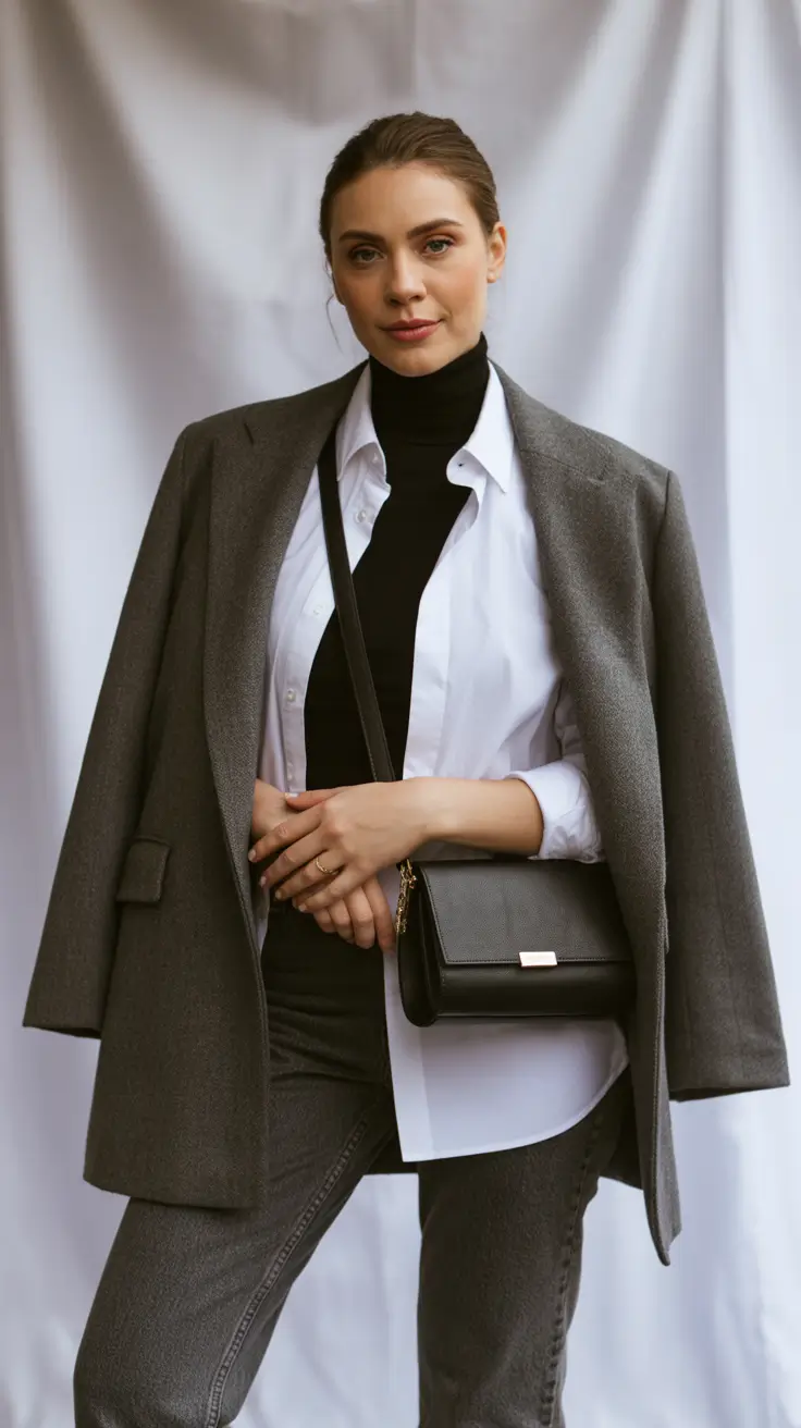 fall outfits with jeans 2025 Monochrome Layering with a Modern Twist