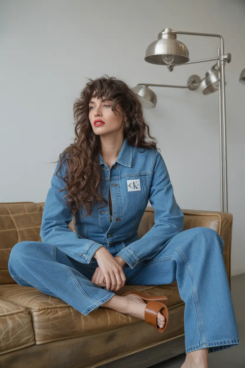 fall outfits with jeans The Denim Jumpsuit Reborn