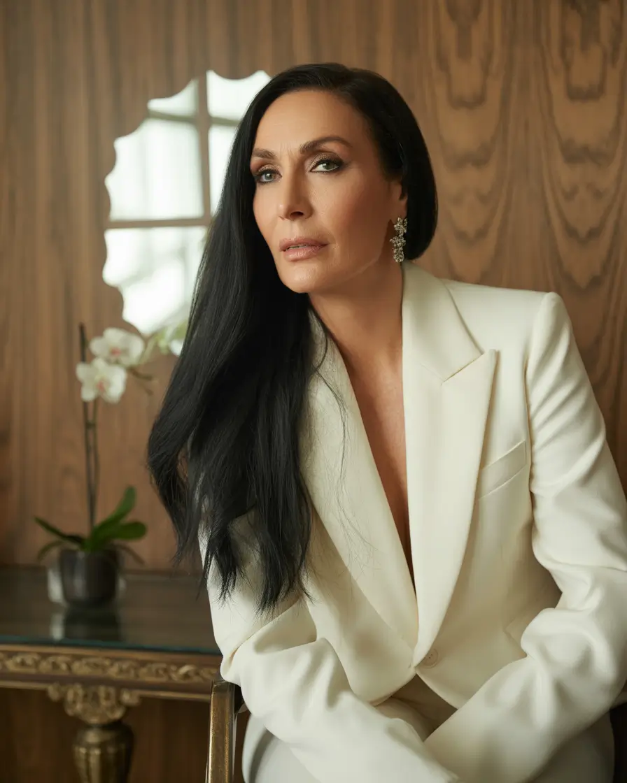 Fall hair color for women over 50 Jet Black Elegance with Glossy Finish