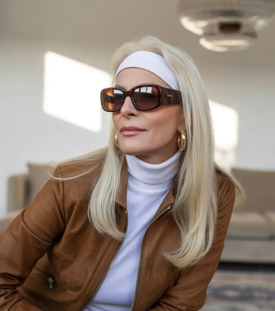 Fall hair color for women over 60 Platinum Ice with Ultra Clean Ends