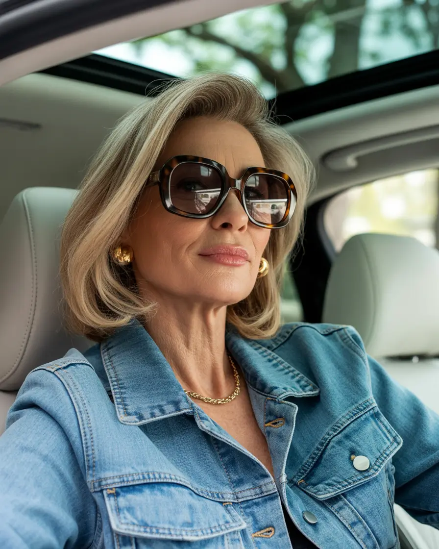 Fall hair color for women over 60 Modern Honey Bob with Face Lift Layers