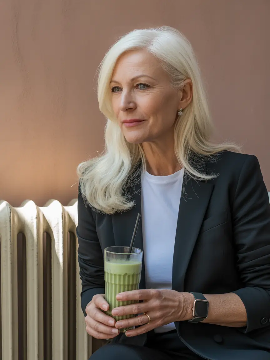 Fall hair color for women over 60 Platinum Elegance with Icy Undertones
