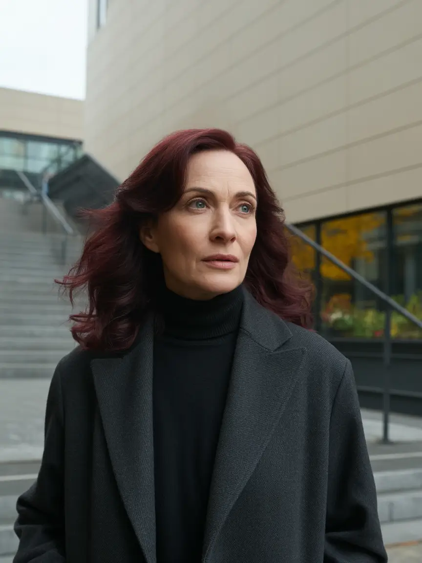 Fall hair color for women over 60 Deep Cabernet with Soft Movement