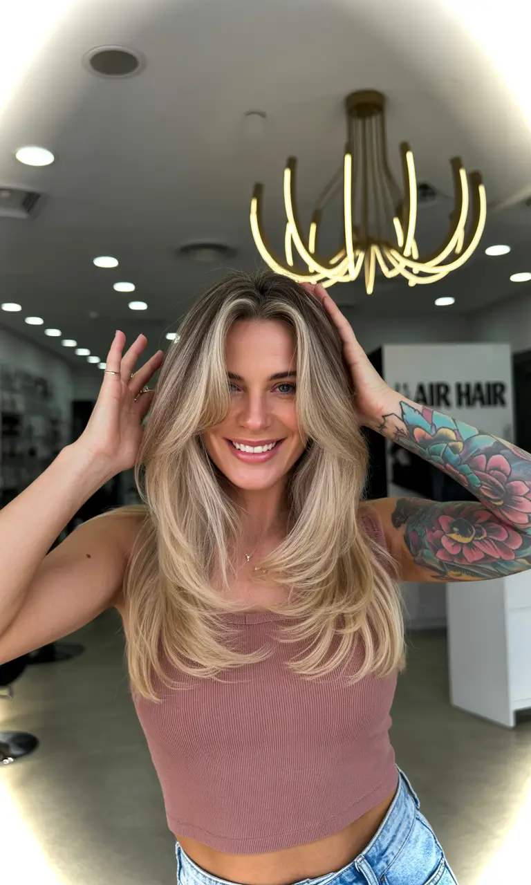 fall haircuts for women over 40 Soft Layers With a Youthful Kick