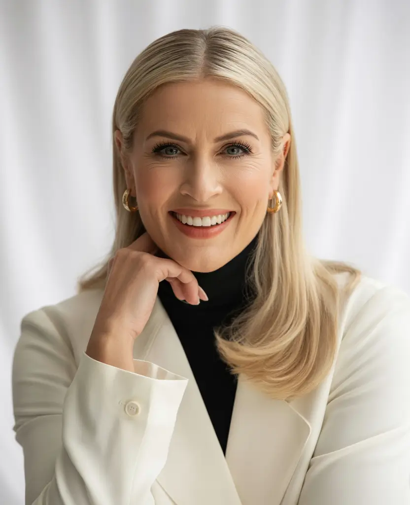 Fall haircuts for women over 50 Low Maintenance Medium-Length with Face Frame