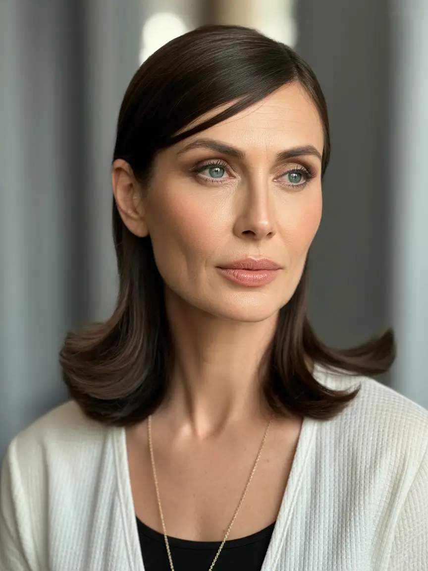 Fall haircuts for women over 50 The Minimalist Tuck-Under Flip