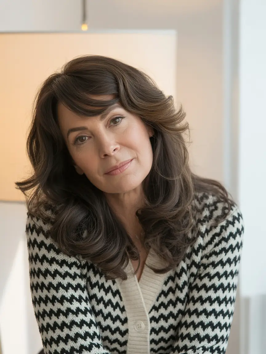Fall haircuts for women over 50 Polished Volume with Personality