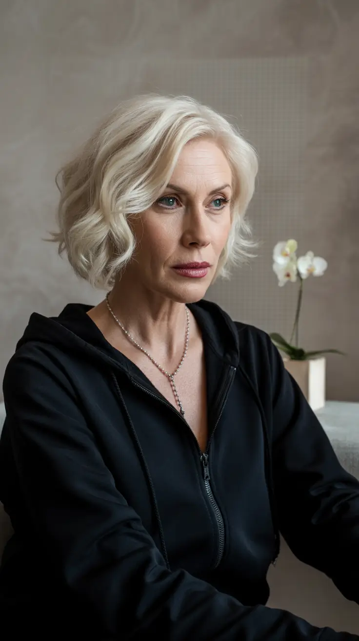 Fall haircuts for women over 50 Frosted Waves with a Flirt Factor