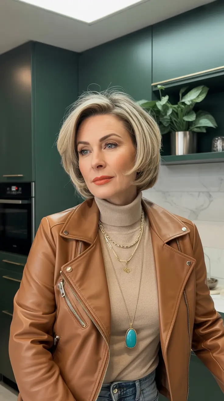 Fall haircuts for women over 50 The Modern Sculpted Bob