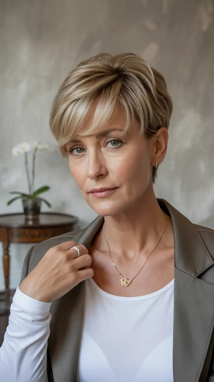 Fall haircuts for women over 50 The Chic Ultra Short Pixie