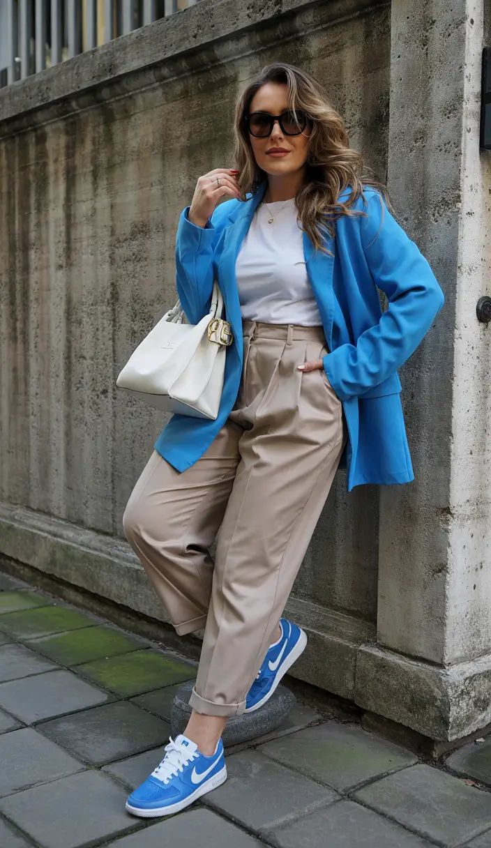 midsize fall outfits+Sporty Tailoring for City Days