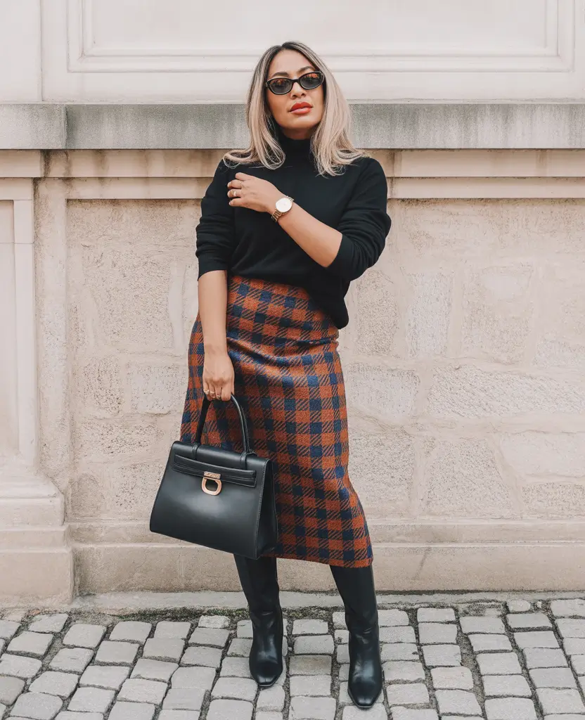 midsize fall outfits Refined Prints and Parisian Flair