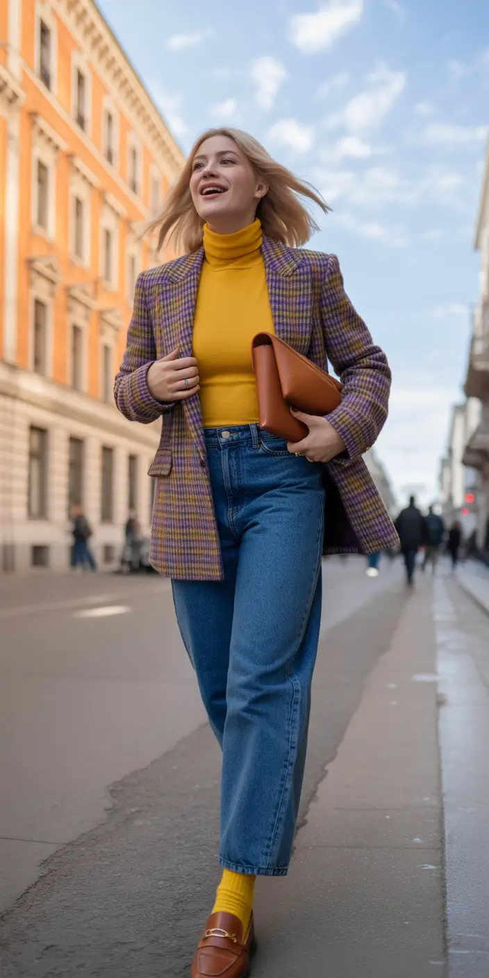 midsize fall outfits Sunburst Layering on the Move