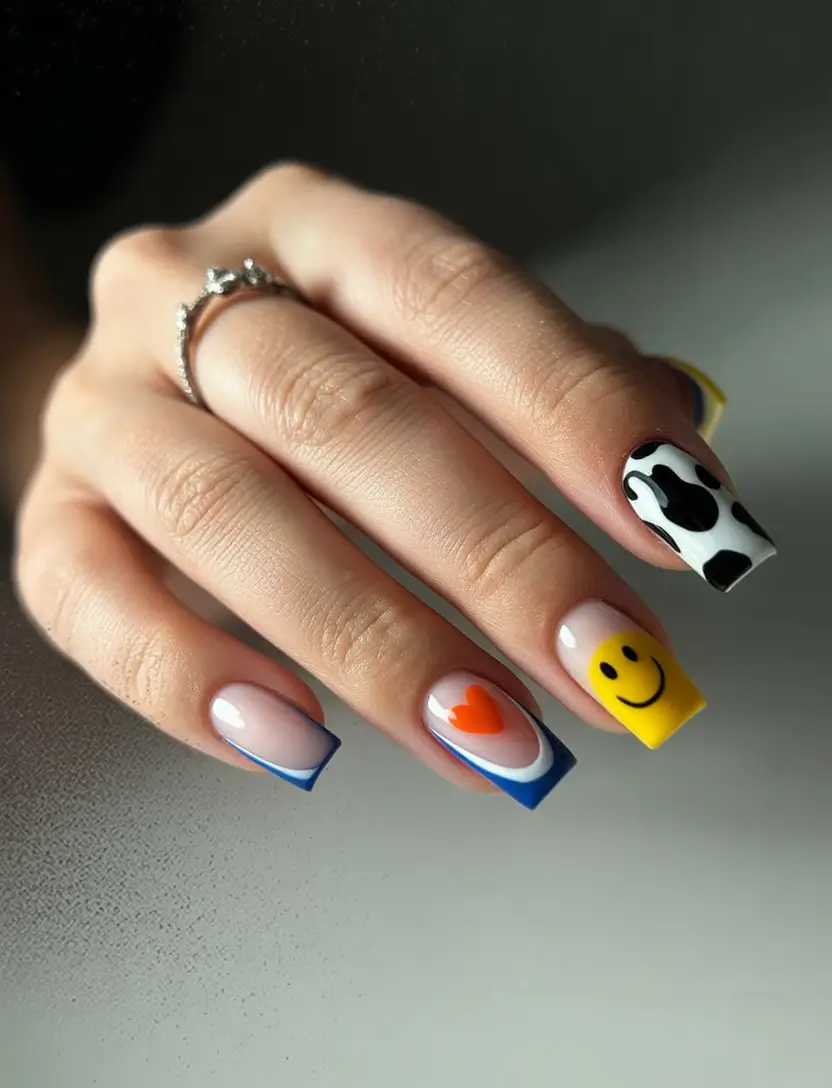 Fall ballerina nails 2025 Playful Pop Art with a Side of Sass