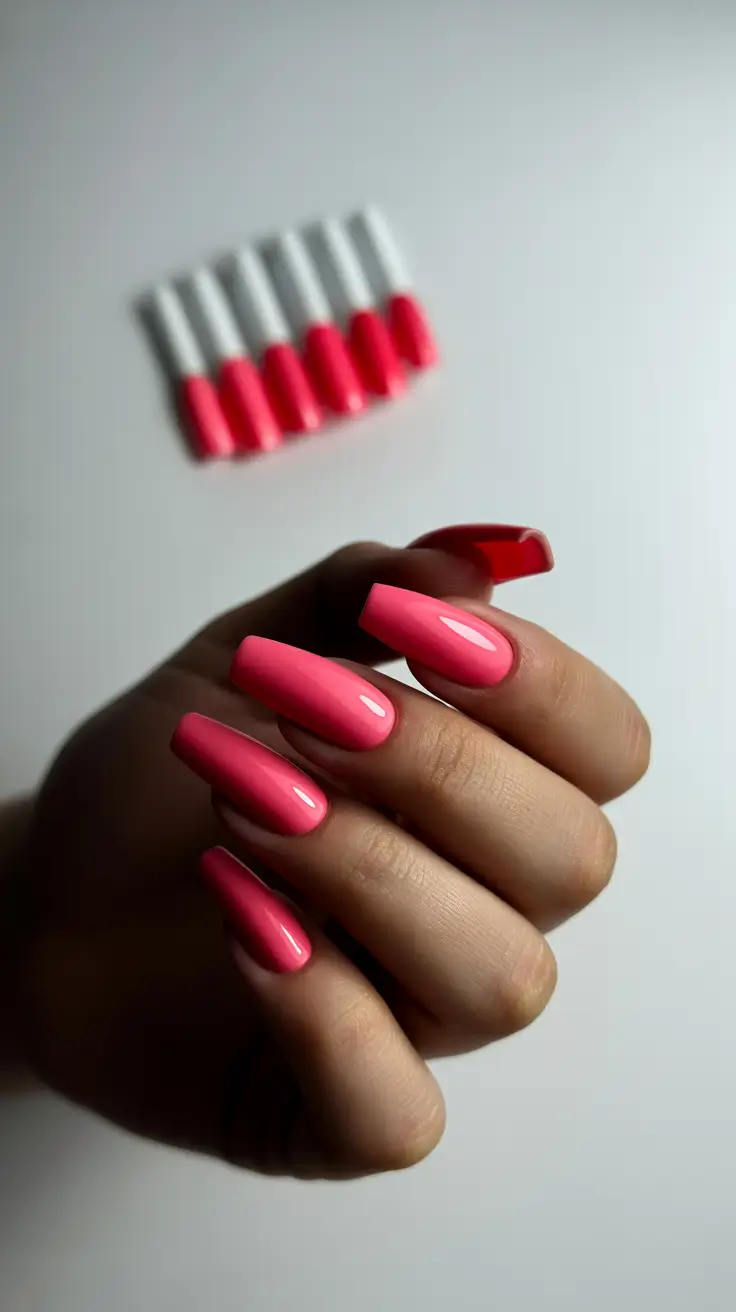 Fall Ballerina Nails 2025 - Glossy Bubblegum Pink with Salon Shine