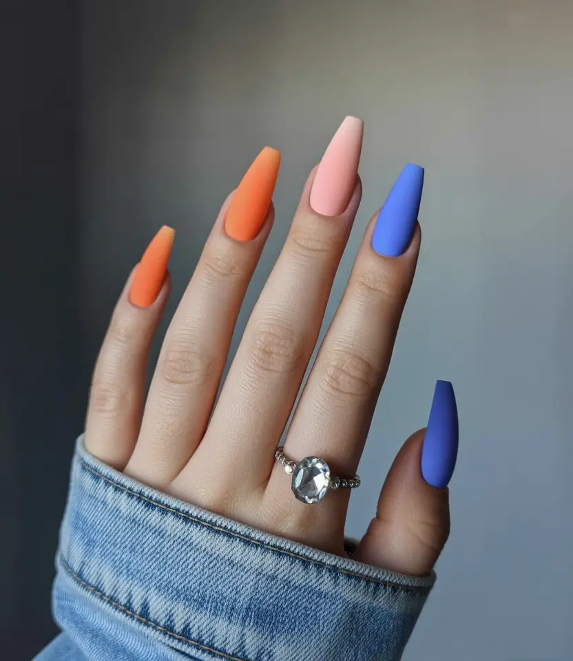 Fall Ballerina Nails 2025 - Matte Candy Colors, Bolder Than You’d Expect