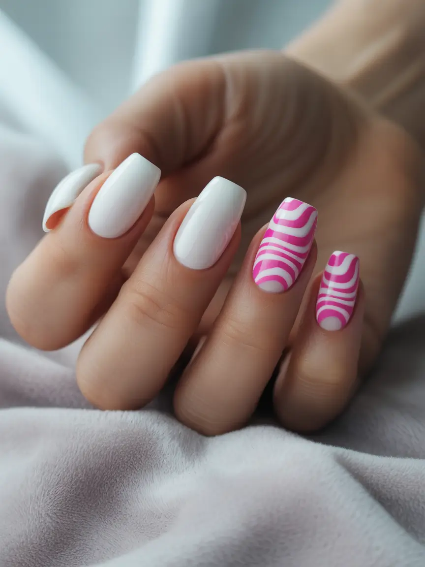 Fall ballerina nails 2025 Pink Pop Art for Sweater Weather Moods