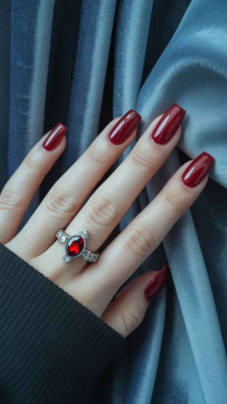 Fall ballerina nails 2025 Candy Apple Red That Stuns with Simplicity