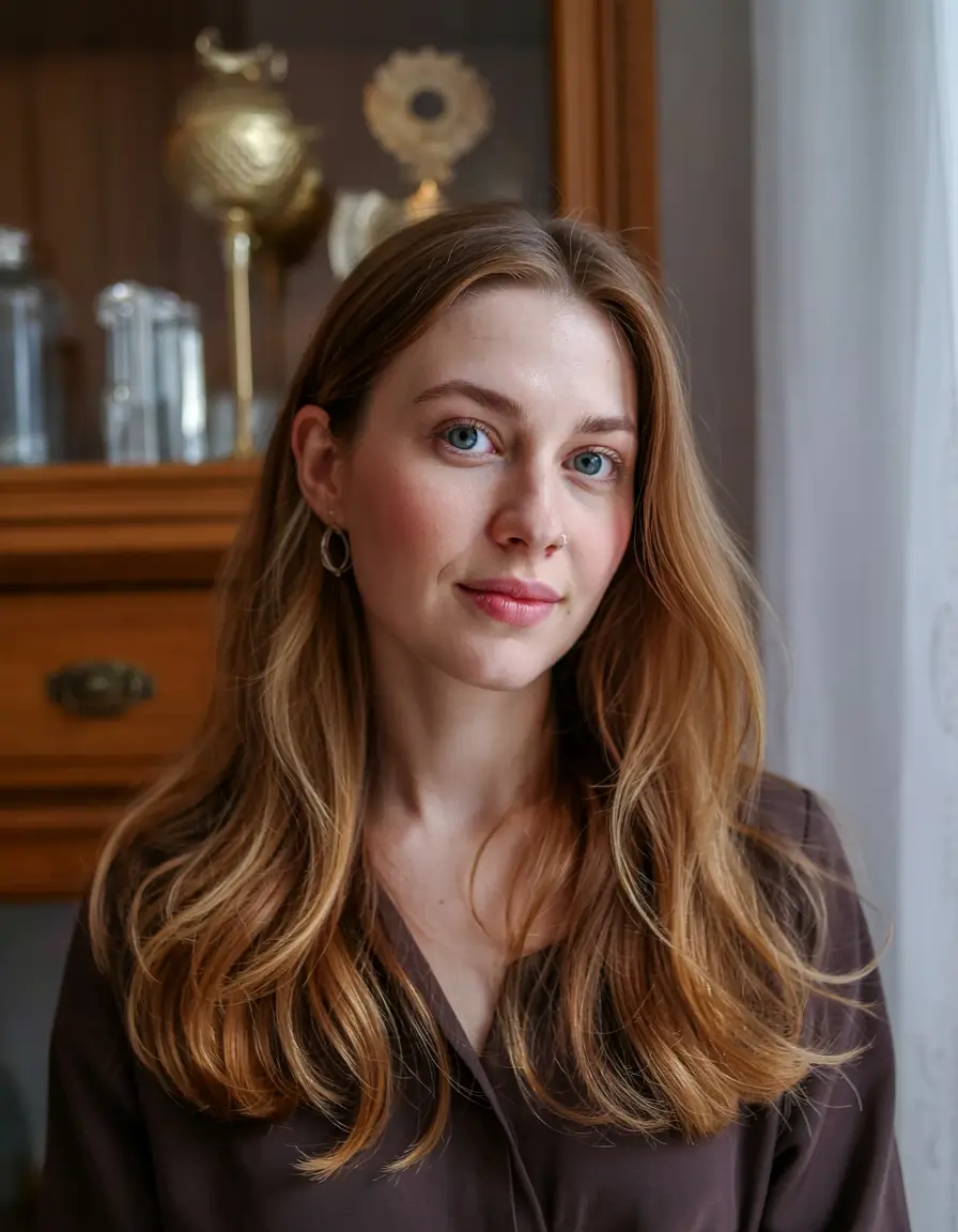 Fall Hair Colors for Cool Skin Tones - Toasted Copper Balayage for Brunette Softness