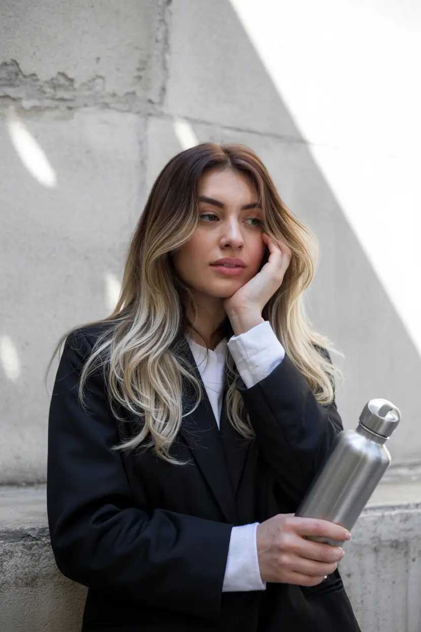 Fall Hair Colors for Cool Skin Tones Espresso Melt into Cool Blonde Ends