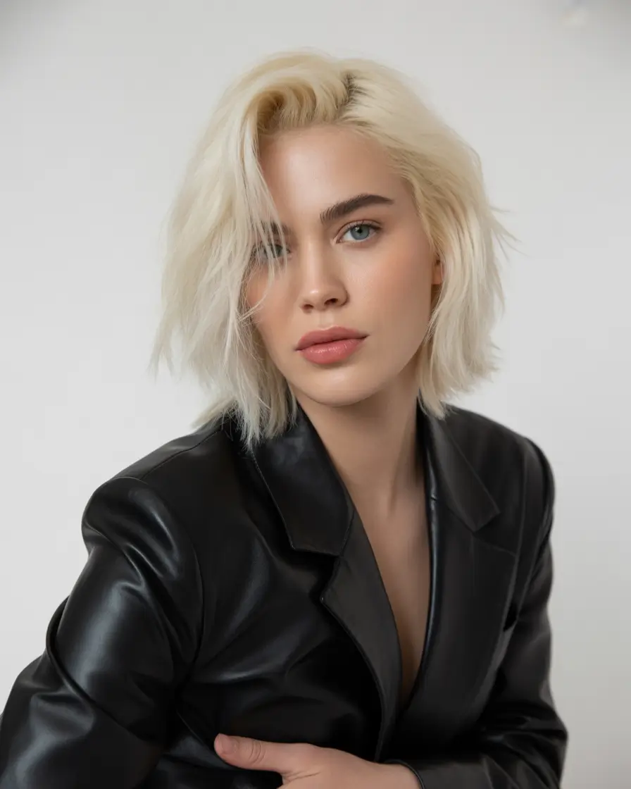 Fall Hair Colors for Cool Skin Tones Icy White Short Crop