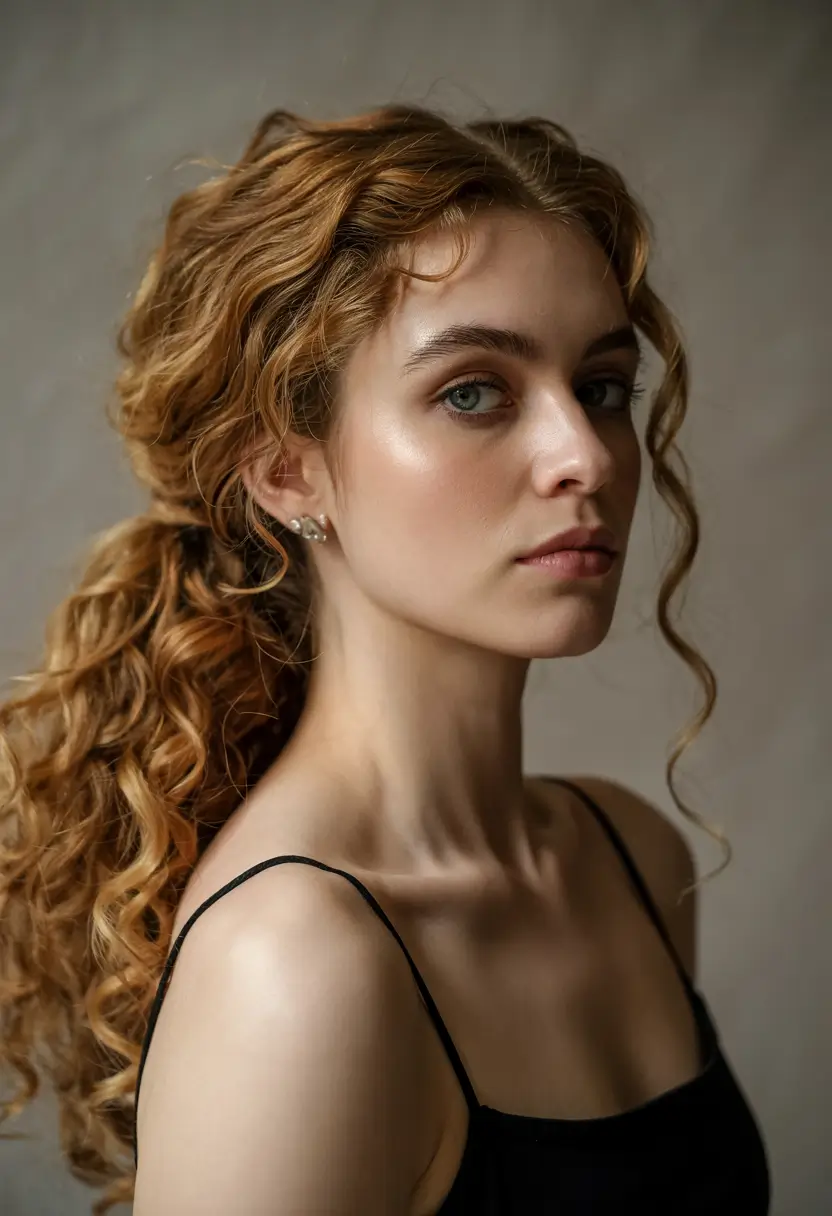Fall Hair Colors for Cool Skin Tones - Curly Cinnamon Brunette with Romantic Volume