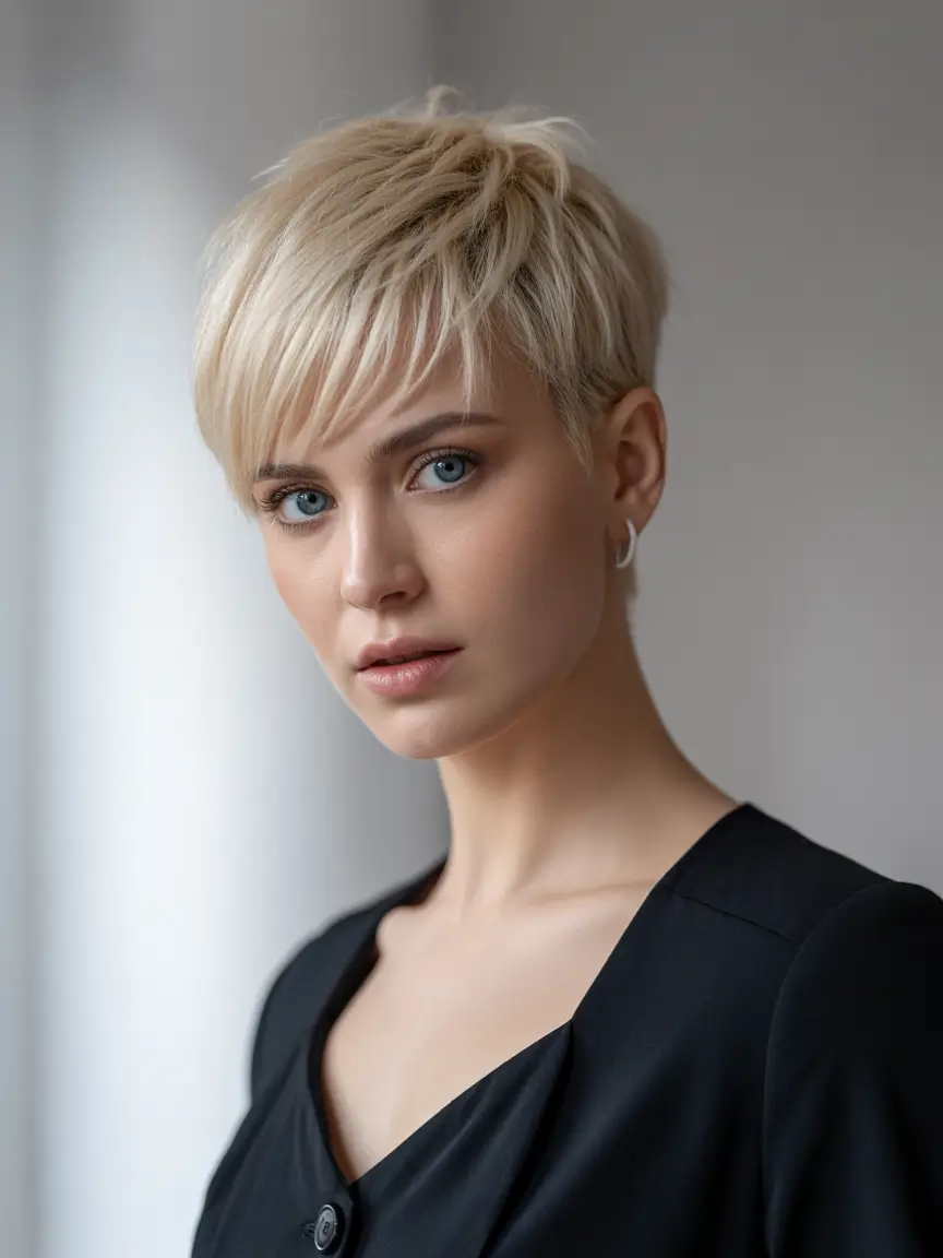 Fall pixie haircut+Butter-Blonde Chic With Texture