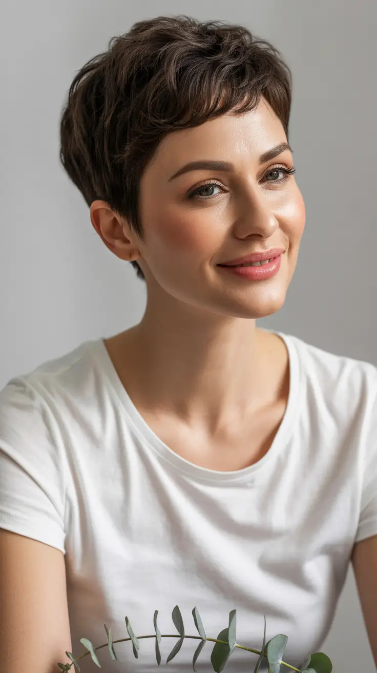 Fall-pixie-haircut-The-Soft-Brunette-Pixie-That-Works-Anytime-Anywhere
