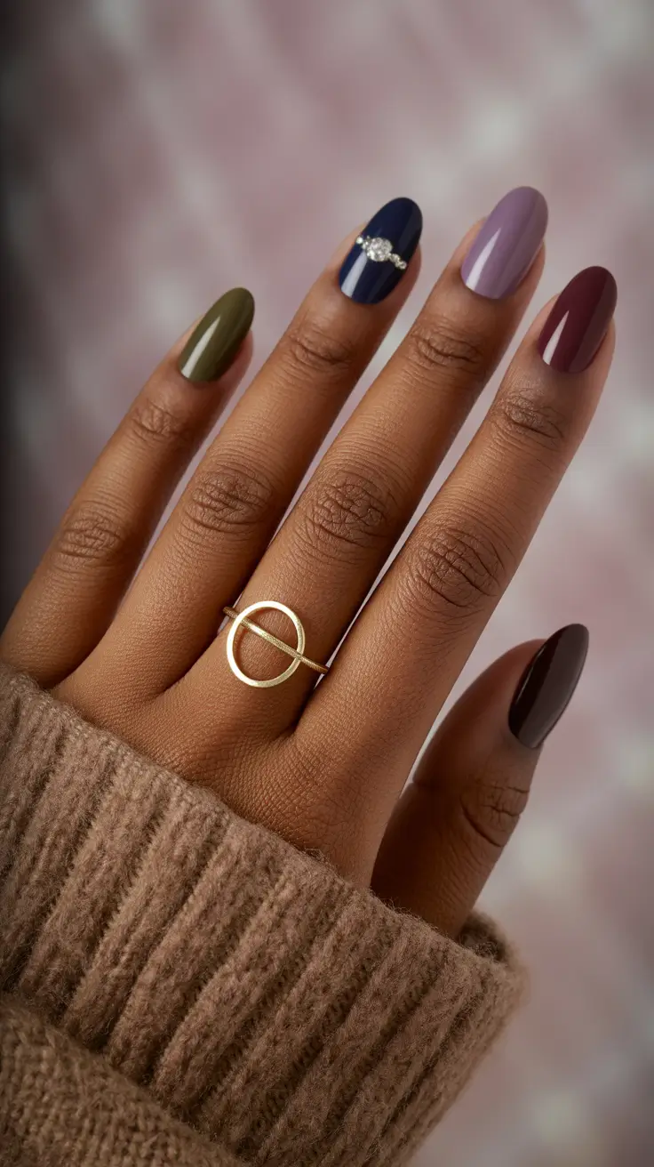 Fall Nail Colors for Brown Skin 2025+Jewel Tones & Mood Swings