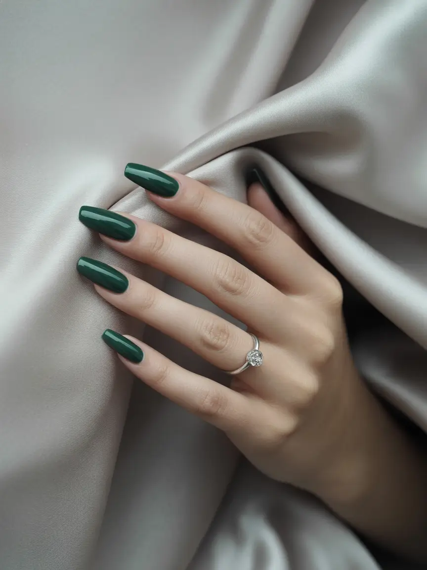 Fall-nail-colors-for-fair-skin-2025-Evergreen-Elegance
