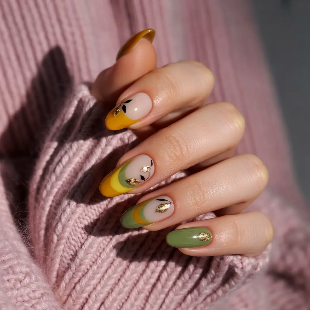 Fall nail colors for fair skin 2025+Harvest French Remix