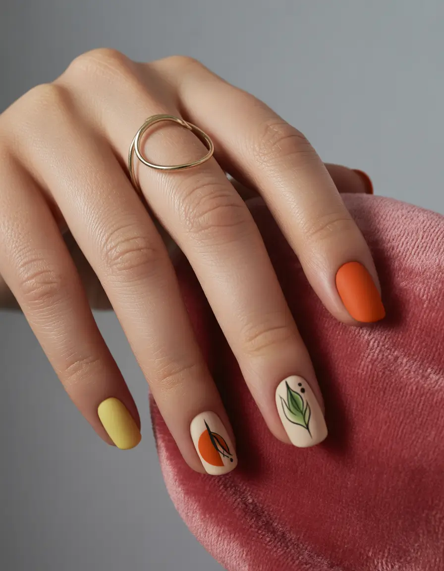 Fall nail colors for medium skin 2025+Muted Harvest Pop