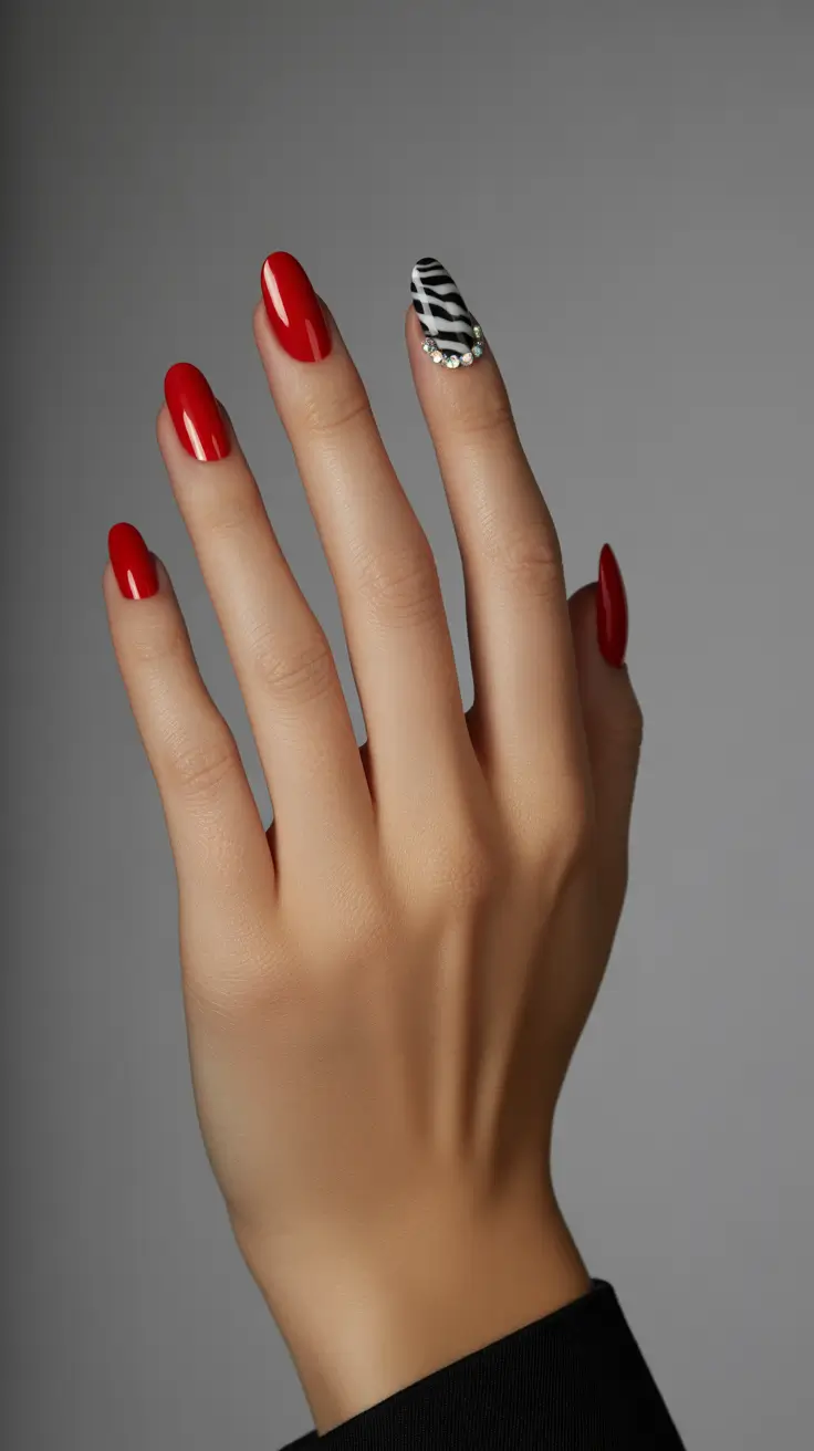 Fall nail colors for medium skin 2025+Scarlet With an Edge
