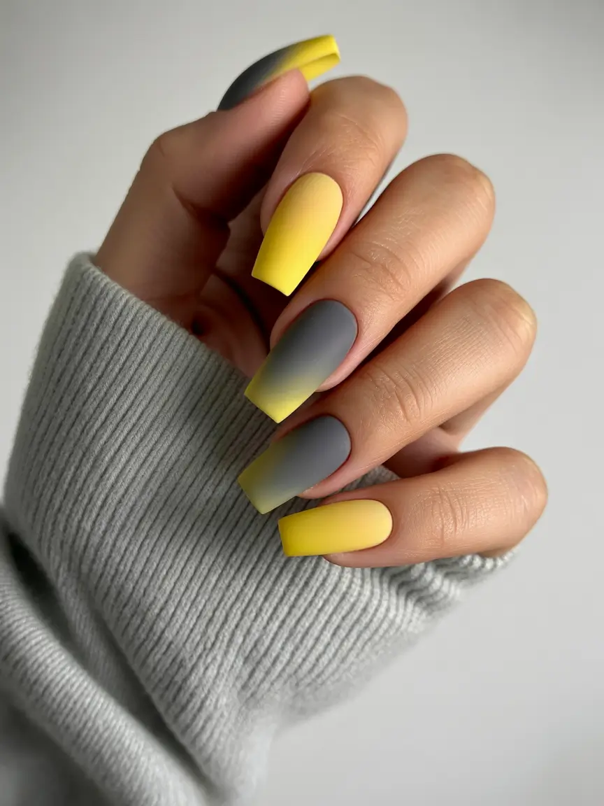 Fall nail colors for medium skin 2025+Shadowed Yellow Fade