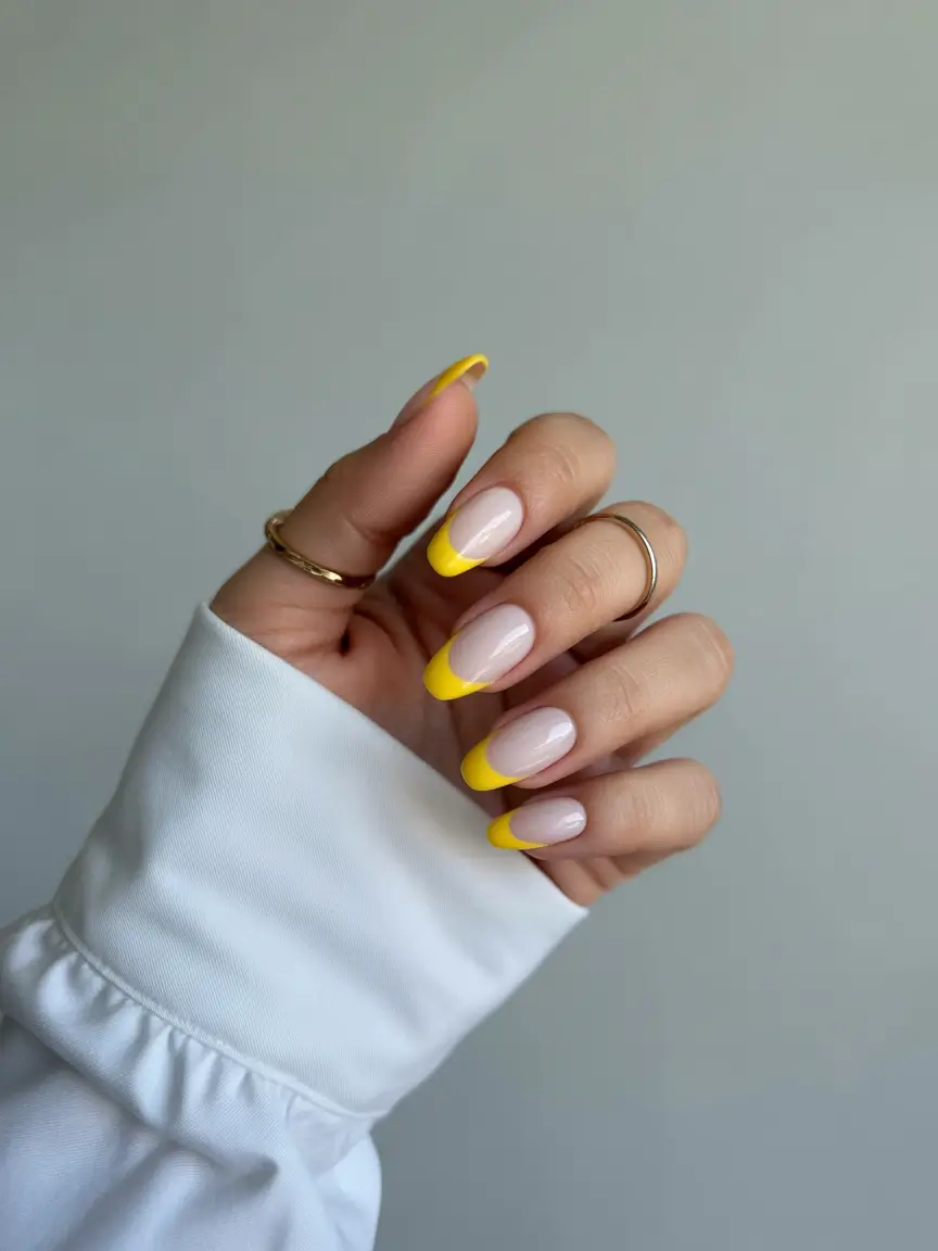 Fall nail designs 2025 Citrus French Pop