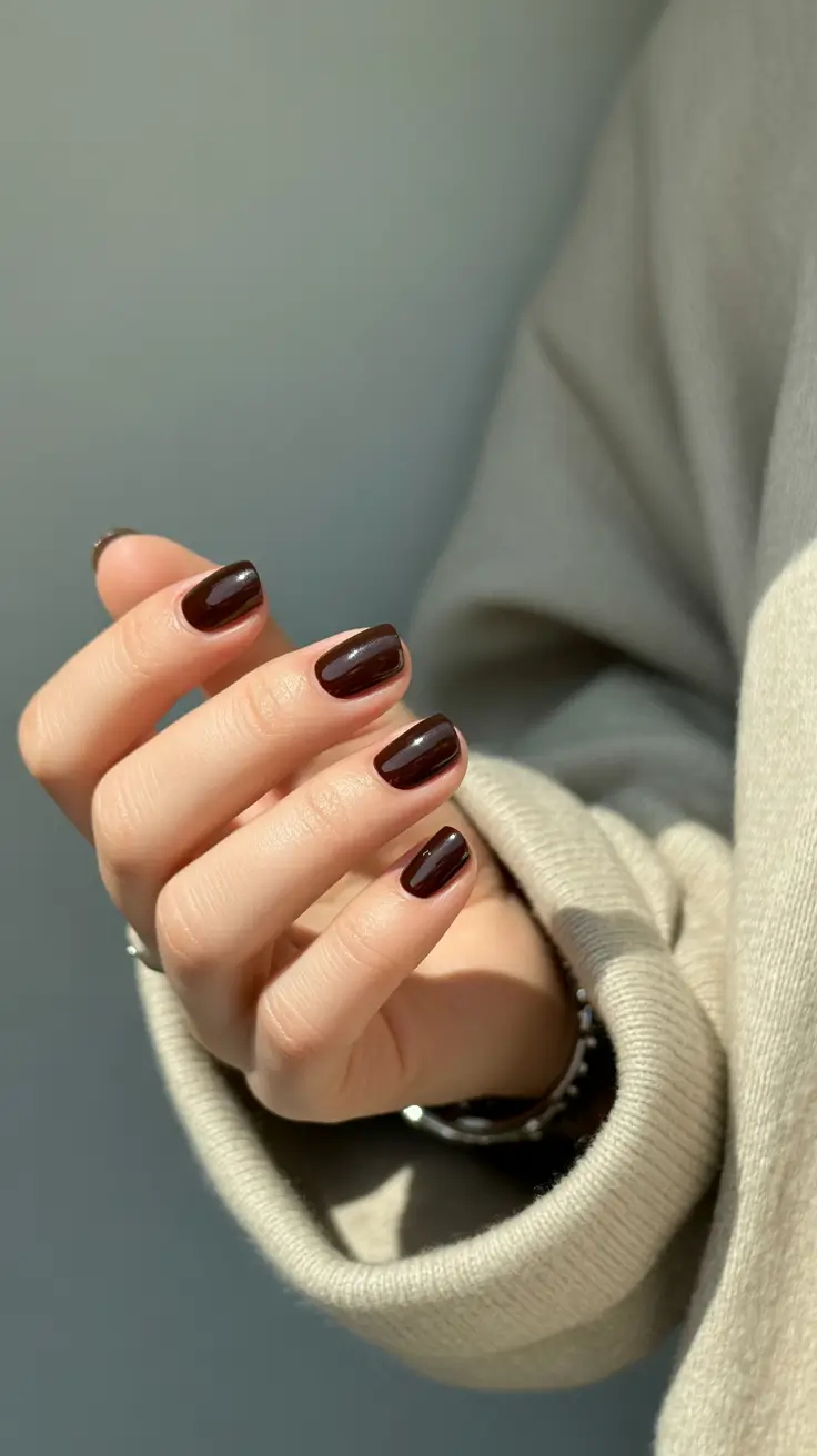 Fall nail designs 2025 Dark Roast Minimalism
