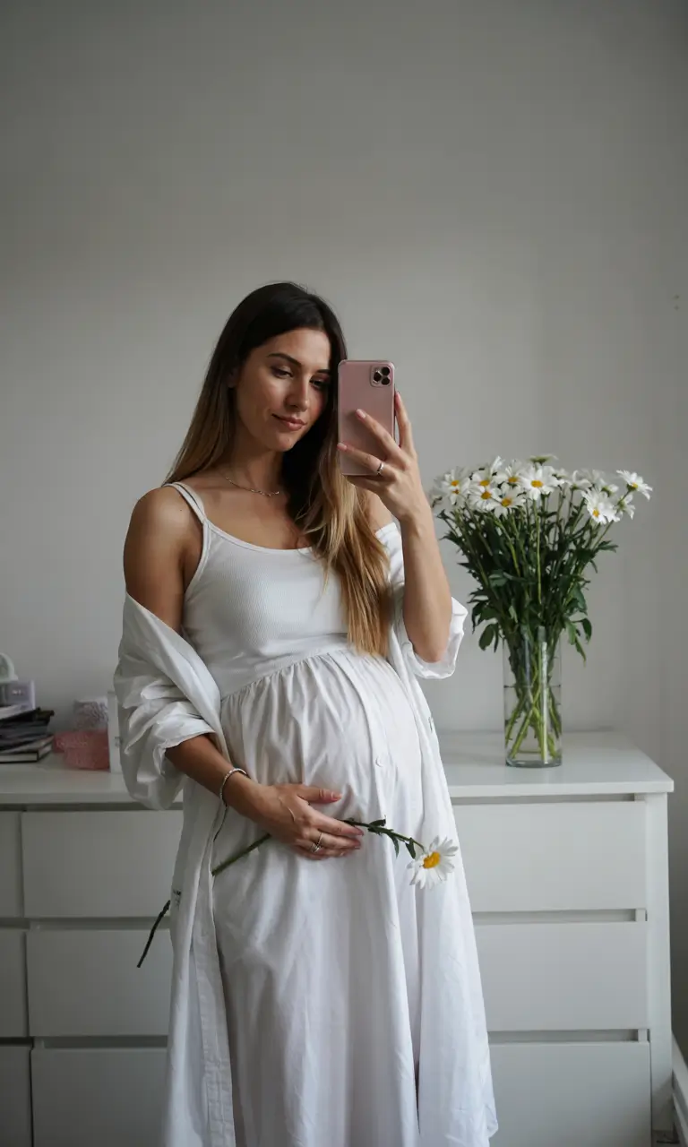 fall outfits for pregnant women Whites Done Right—Minimal & Feminine