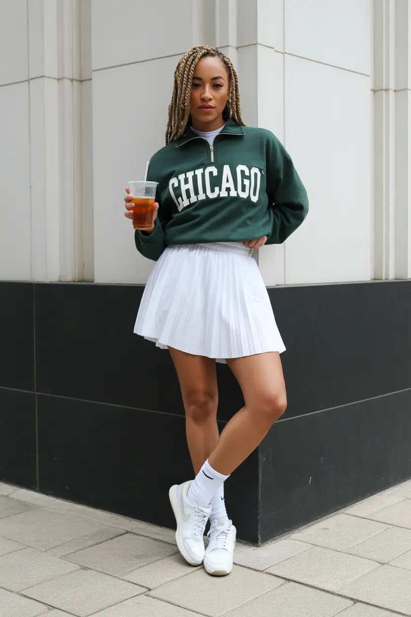 fall outfits for school 2025 Preppy Meets Sporty: Tennis Skirt Energy