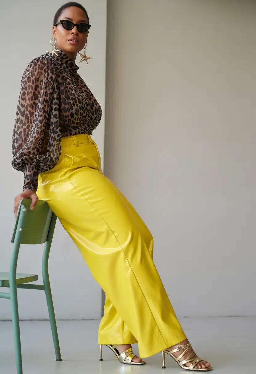 curvy fall outfits Fearless Color Meets Bold Prints
