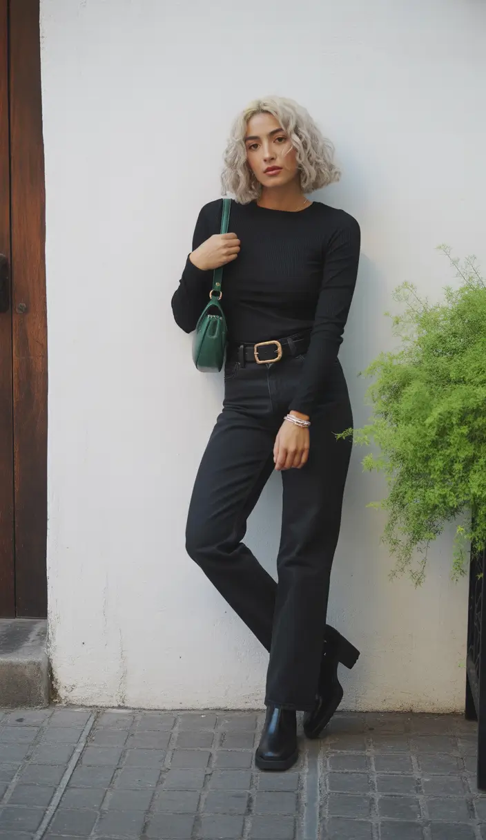 fall outfits latina women - Clean Black Basics With a Twist