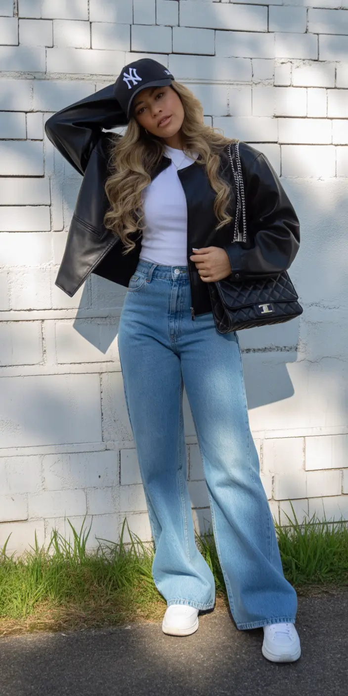 fall outfits latina women - Varsity Edge With City-Girl Cool