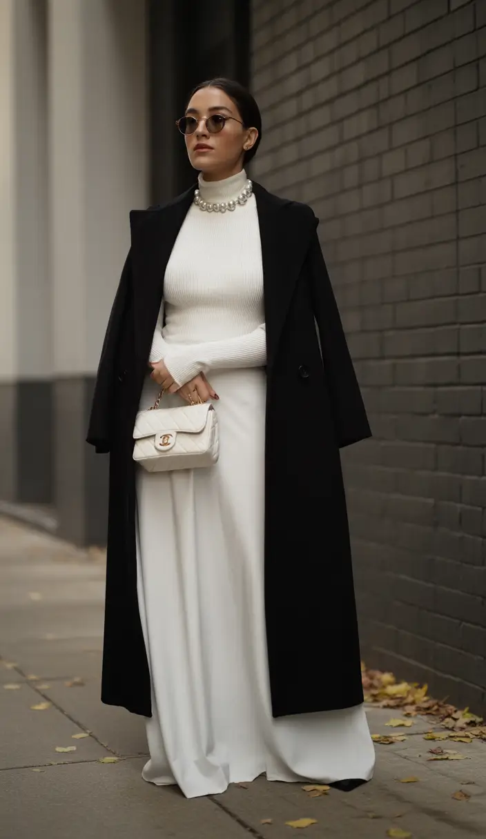fall outfits latina women Monochrome Magic with Contrast