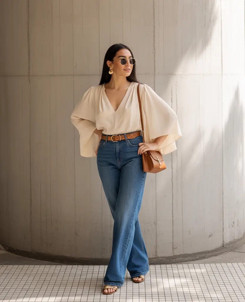 fall outfits latina women Bell Sleeves & Flared Denim Days