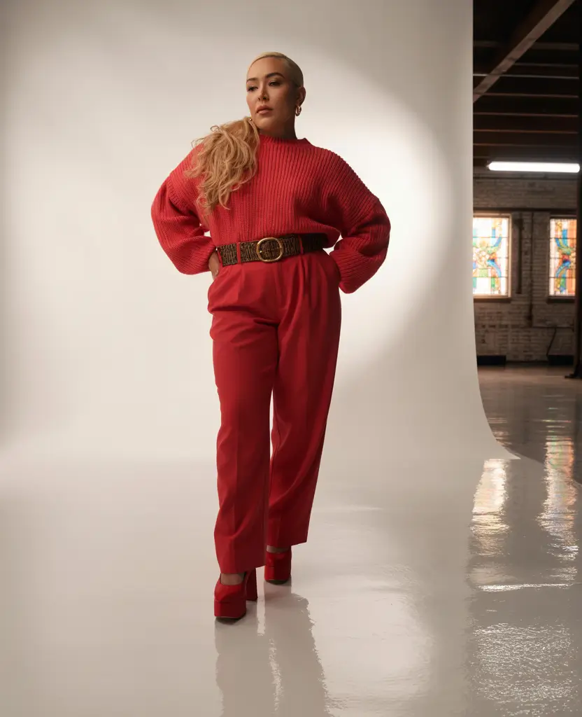 fall outfits latina women - Monochrome Red Done the Right Way