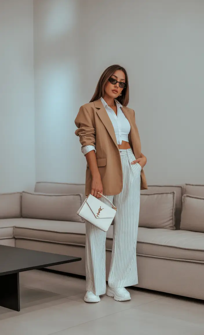 fall outfits latina women - Classic Layers With a Coastal Edge