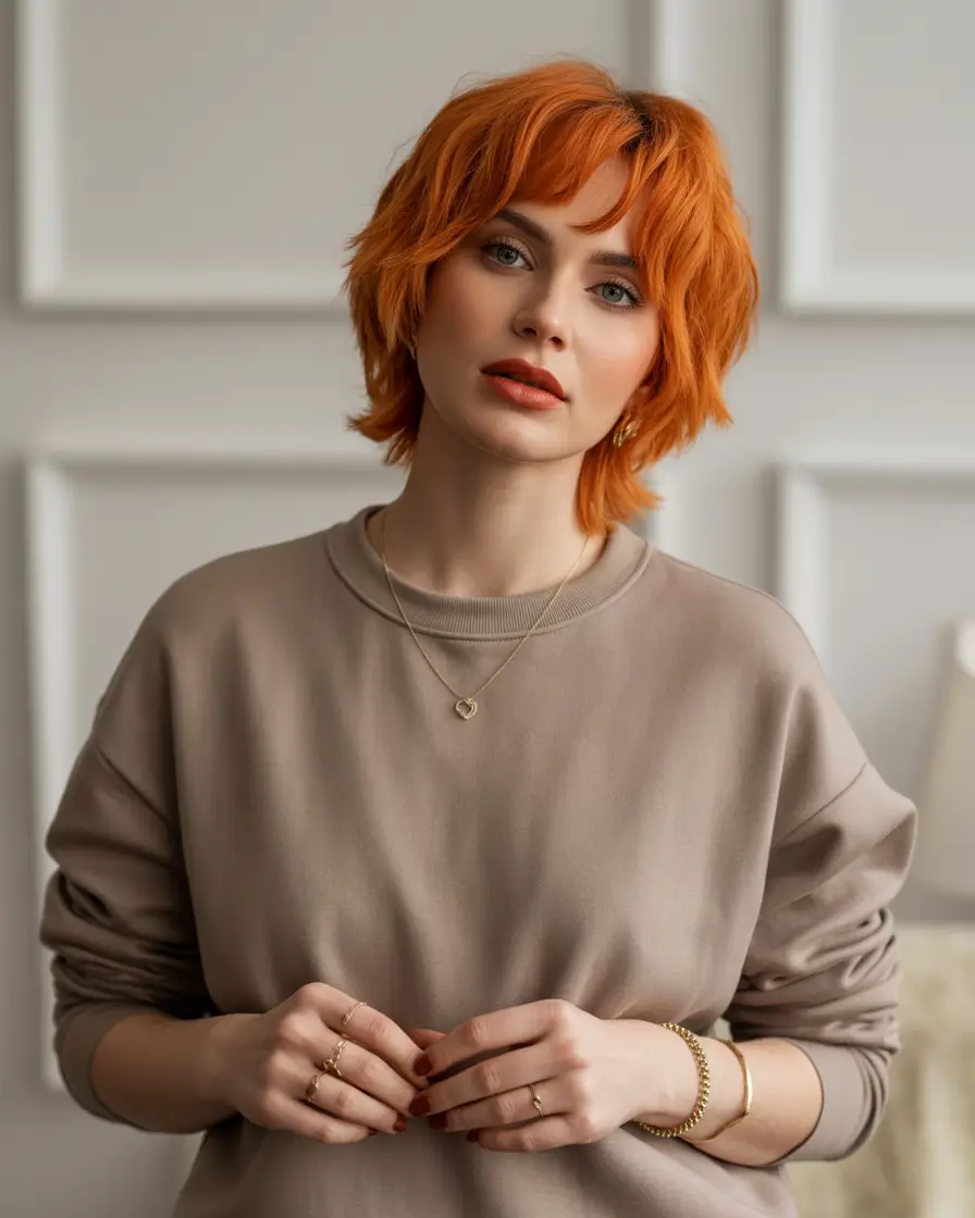 Fall shag haircut Firestarter Layers with Ginger Pop