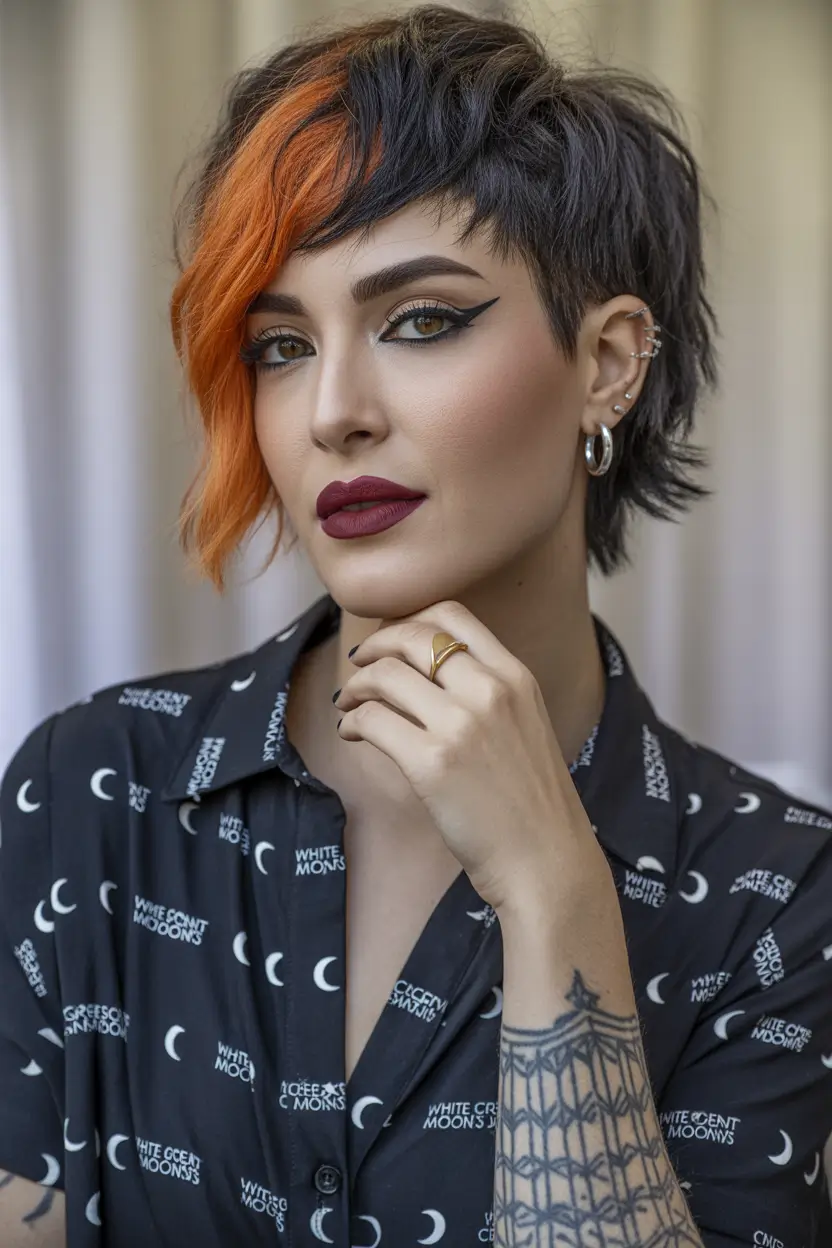 Fall shag haircut Two-Toned Pixie with Riot Grrrl Energy