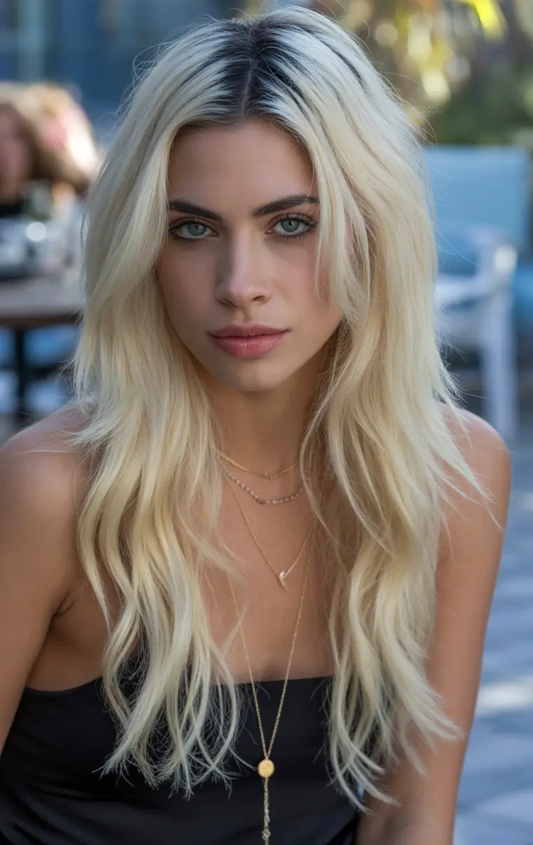 Fall shag haircut Effortless Blonde Volume