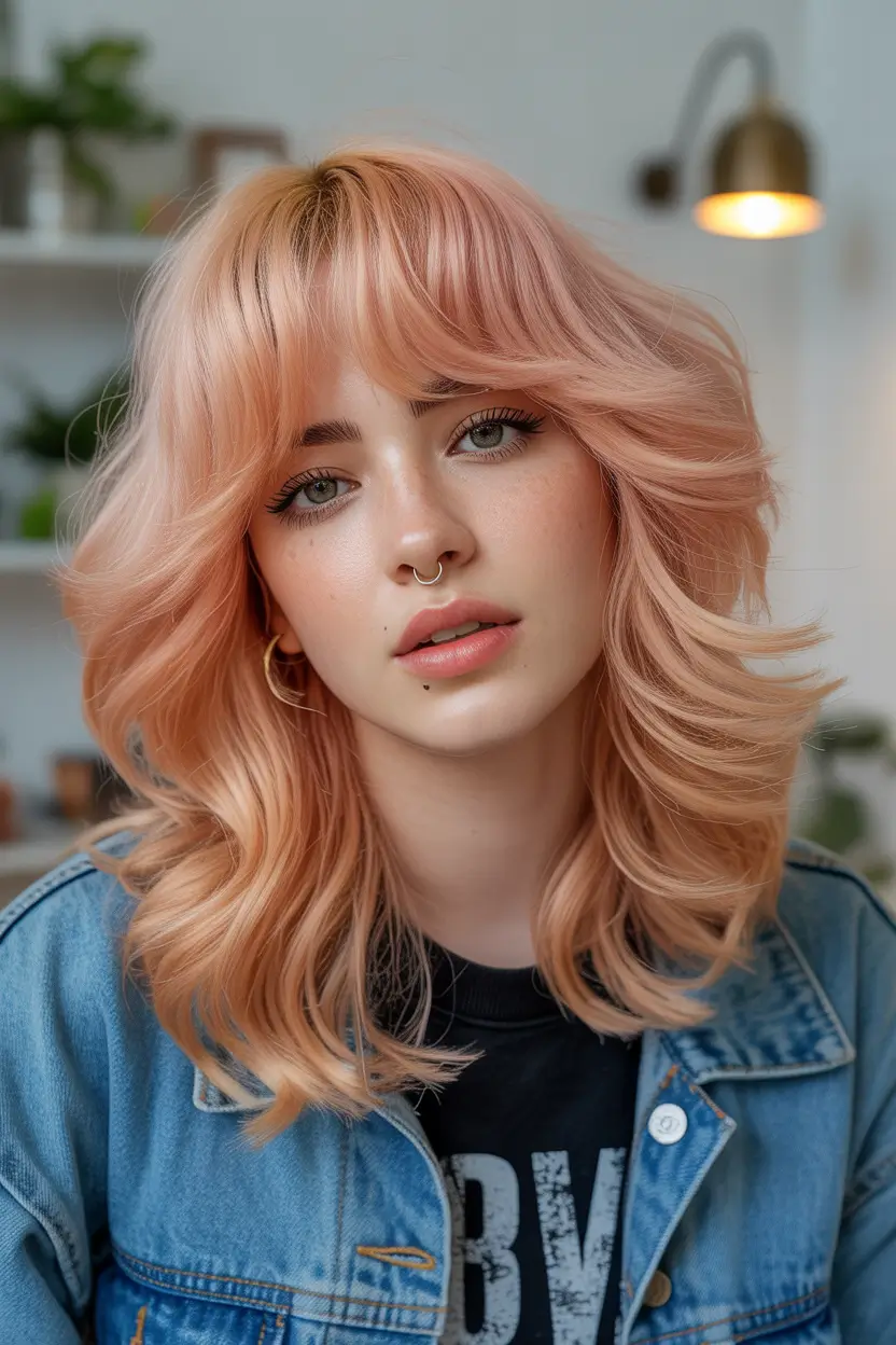 Fall shag haircut Peachy Keen Butterfly Shag