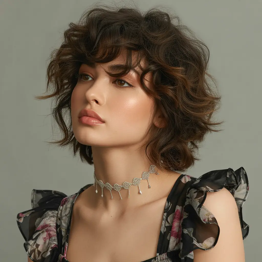 Fall shag haircut Curly Chic with French-Girl Layers